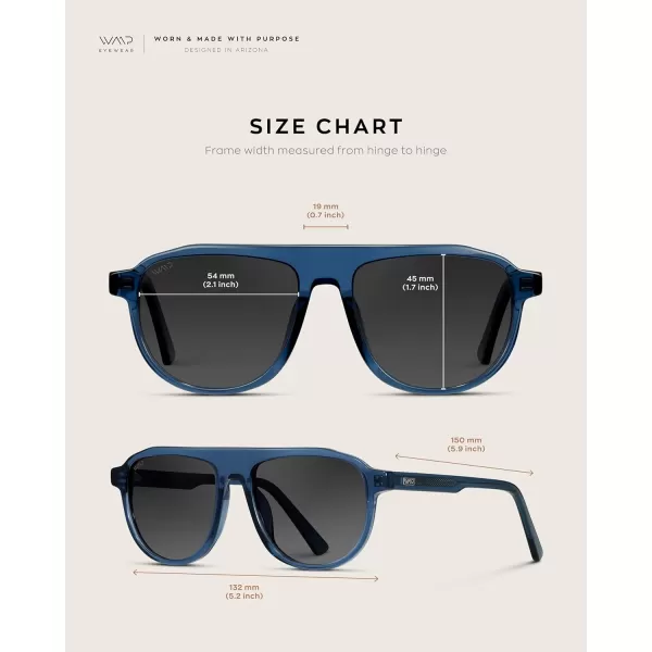 WearMe Pro Bold Retro Polarized Aviator Sunglasses  Geometric Flat Top Frame Design Gradient LensesCrystal Cobalt  Smoke Gradient Lens