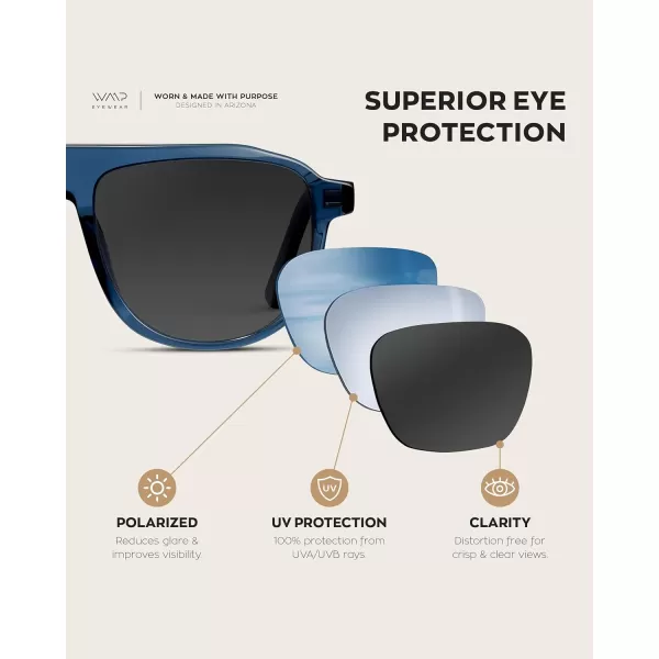 WearMe Pro Bold Retro Polarized Aviator Sunglasses  Geometric Flat Top Frame Design Gradient LensesCrystal Cobalt  Smoke Gradient Lens
