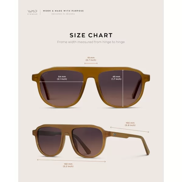 WearMe Pro Bold Retro Polarized Aviator Sunglasses  Geometric Flat Top Frame Design Gradient LensesMilky Golden Brown  Brown Gradient Lens