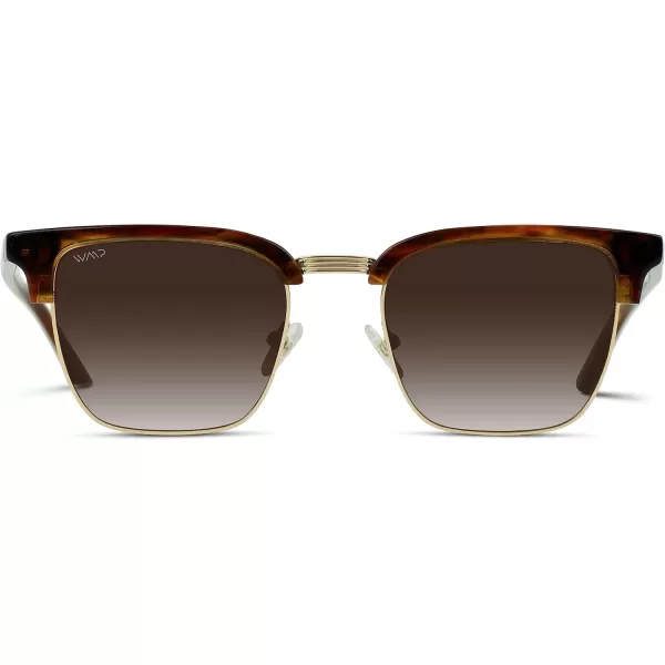 WearMe Pro Modern SemiRimless Rectangular Polarized Trendy SunglassesCrystal Smoke Brown  Brown Lens