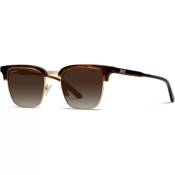 WearMe Pro Modern SemiRimless Rectangular Polarized Trendy SunglassesCrystal Smoke Brown  Brown Lens