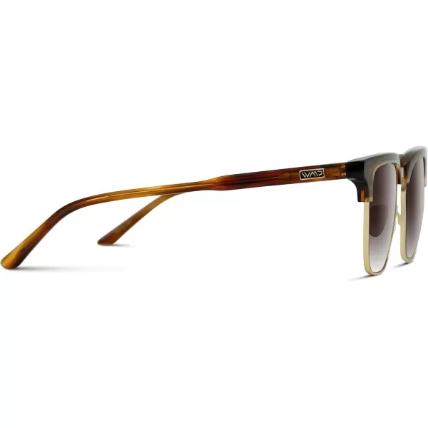 WearMe Pro Modern SemiRimless Rectangular Polarized Trendy SunglassesCrystal Smoke Brown  Brown Lens