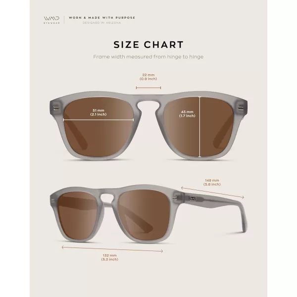 WearMe Pro Polarized Retro Large Rectangular Mens SunglassesGrey Moon Frame  Brown Lens