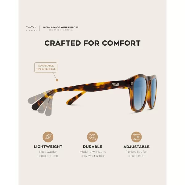 WearMe Pro Polarized Retro Large Rectangular Mens SunglassesTortoise Brown Frame  Gradient Blue Lens