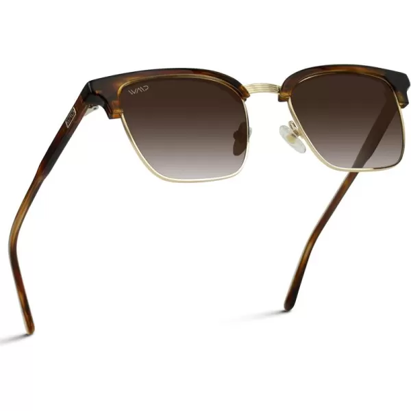 WearMe Pro Modern SemiRimless Rectangular Polarized Trendy SunglassesCrystal Smoke Brown  Brown Lens