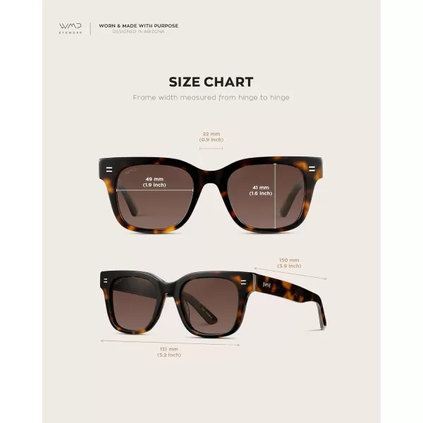 imageWMP Eyewear  Mens Classic Square Sunglasses Lightweight Acetate Frame with Polarized Lenses 100 UV ProtectionBrown Tortoise  Gradient Brown Lens
