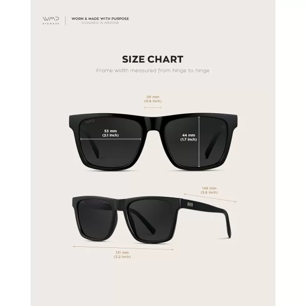 imageWMP Eyewear  Modern Square Sunglasses for Men Lightweight Acetate Polarized Lenses 100 UVAUVB Protection