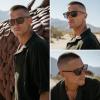 imageWMP Eyewear  Mens Polarized Modern Rounded Square SunglassesBlack Frame  Black Lens