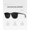 imageWMP Eyewear  Mens Polarized Modern Rounded Square SunglassesBlack Frame  Black Lens