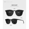 imageWMP Eyewear  Mens Polarized Modern Rounded Square SunglassesBlack Frame  Black Lens