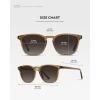 imageWMP Eyewear  Mens Polarized Modern Rounded Square SunglassesCrystal Brown Frame  Brown Gradient Lens