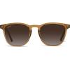 imageWMP Eyewear  Mens Polarized Modern Rounded Square SunglassesCrystal Brown Frame  Brown Gradient Lens
