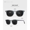 imageWMP Eyewear  Mens Polarized Modern Rounded Square SunglassesCrystal Cadet Grey Frame  Black Lens