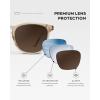 imageWMP Eyewear  Mens Polarized Modern Rounded Square SunglassesCrystal Sand Brown  Dark Beige Gradient Lens
