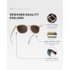 imageWMP Eyewear  Mens Polarized Modern Rounded Square SunglassesCrystal Sand Brown  Dark Beige Gradient Lens