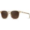 imageWMP Eyewear  Mens Polarized Modern Rounded Square SunglassesCrystal Sand Brown  Dark Beige Gradient Lens