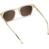 imageWMP Eyewear  Mens Polarized Modern Rounded Square SunglassesCrystal Sand Brown  Dark Beige Gradient Lens