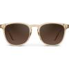 imageWMP Eyewear  Mens Polarized Modern Rounded Square SunglassesCrystal Sand Brown  Dark Beige Gradient Lens