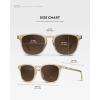 imageWMP Eyewear  Mens Polarized Modern Rounded Square SunglassesCrystal Sand Brown  Dark Beige Gradient Lens