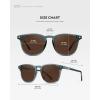 imageWMP Eyewear  Mens Polarized Modern Rounded Square SunglassesCrystal Stone Blue  Brown Lens