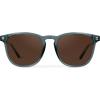 imageWMP Eyewear  Mens Polarized Modern Rounded Square SunglassesCrystal Stone Blue  Brown Lens