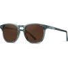 imageWMP Eyewear  Mens Polarized Modern Rounded Square SunglassesCrystal Stone Blue  Brown Lens