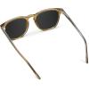 imageWMP Eyewear  Mens Polarized Modern Rounded Square SunglassesCrystal Verde  Triple Black Lens