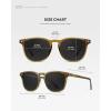 imageWMP Eyewear  Mens Polarized Modern Rounded Square SunglassesCrystal Verde  Triple Black Lens