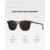 imageWMP Eyewear  Mens Polarized Modern Rounded Square SunglassesCrystal Verde  Triple Black Lens