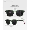 imageWMP Eyewear  Mens Polarized Modern Rounded Square SunglassesEmerald Green Frame  Black Lens