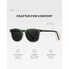 imageWMP Eyewear  Mens Polarized Modern Rounded Square SunglassesEmerald Green Frame  Black Lens