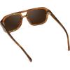 imageWearMe Pro  RetroInspired Square Double Bridge Aviator Womens Sunglasses Oversized Frame with Polarized UV ProtectionCrystal Brown Grain  Brown Gold Gradient Lens