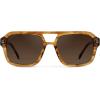 imageWearMe Pro  RetroInspired Square Double Bridge Aviator Womens Sunglasses Oversized Frame with Polarized UV ProtectionCrystal Brown Grain  Brown Gold Gradient Lens