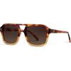 imageWearMe Pro  RetroInspired Square Double Bridge Aviator Womens Sunglasses Oversized Frame with Polarized UV ProtectionCrystal Sunset Tortoise  Dark Beige Gradient Lens
