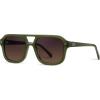 imageWearMe Pro  RetroInspired Square Double Bridge Aviator Womens Sunglasses Oversized Frame with Polarized UV ProtectionMilky Olive Green  Sunset Gradient Lens