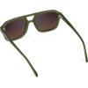 imageWearMe Pro  RetroInspired Square Double Bridge Aviator Womens Sunglasses Oversized Frame with Polarized UV ProtectionMilky Olive Green  Sunset Gradient Lens