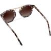 imageWearMe Pro  Womens Polarized Round Retro DoubleBridge Vintage SunglassesBeige TortoiseBrown Lens