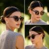 imageWearMe Pro  Womens Polarized Round Retro DoubleBridge Vintage SunglassesBeige TortoiseBrown Lens