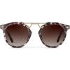 imageWearMe Pro  Womens Polarized Round Retro DoubleBridge Vintage SunglassesBeige TortoiseBrown Lens