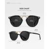 imageWearMe Pro  Womens Polarized Round Retro DoubleBridge Vintage SunglassesBlack  Black Gradient Lens