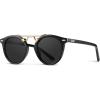 imageWearMe Pro  Womens Polarized Round Retro DoubleBridge Vintage SunglassesBlack  Black Gradient Lens