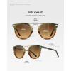 imageWearMe Pro  Womens Polarized Round Retro DoubleBridge Vintage SunglassesDesert Sage  Brown Gradient Lens