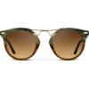 imageWearMe Pro  Womens Polarized Round Retro DoubleBridge Vintage SunglassesDesert Sage  Brown Gradient Lens