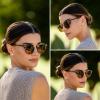 imageWearMe Pro  Womens Polarized Round Retro DoubleBridge Vintage SunglassesDesert Sage  Brown Gradient Lens