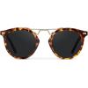 imageWearMe Pro  Womens Polarized Round Retro DoubleBridge Vintage SunglassesTortoiseBlack Lens