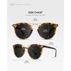 imageWearMe Pro  Womens Polarized Round Retro DoubleBridge Vintage SunglassesTortoiseBlack Lens