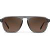 imageWearMe Pro Polarized Modern Aviator OneBridge Square Mens SunglassesCrystal Graphite Grey  Dark Beige Gradient Lens