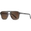 imageWearMe Pro Polarized Modern Aviator OneBridge Square Mens SunglassesCrystal Graphite Grey  Dark Beige Gradient Lens