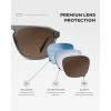 imageWearMe Pro Polarized Modern Aviator OneBridge Square Mens SunglassesCrystal Graphite Grey  Dark Beige Gradient Lens