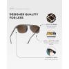 imageWearMe Pro Polarized Modern Aviator OneBridge Square Mens SunglassesCrystal Graphite Grey  Dark Beige Gradient Lens